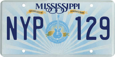 MS license plate NYP129