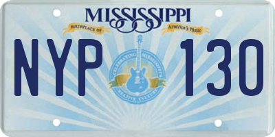 MS license plate NYP130