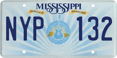 MS license plate NYP132