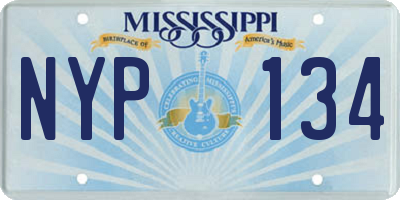 MS license plate NYP134