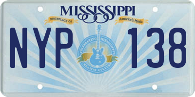 MS license plate NYP138