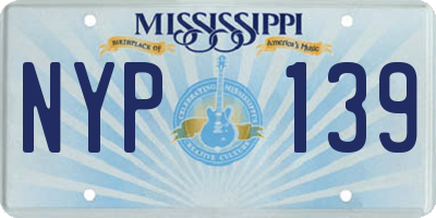 MS license plate NYP139