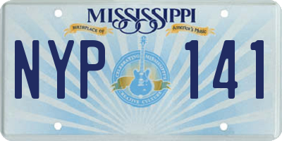 MS license plate NYP141