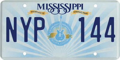 MS license plate NYP144
