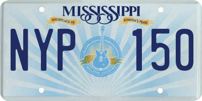 MS license plate NYP150