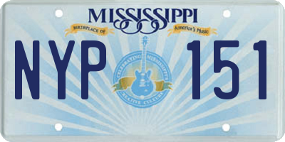 MS license plate NYP151
