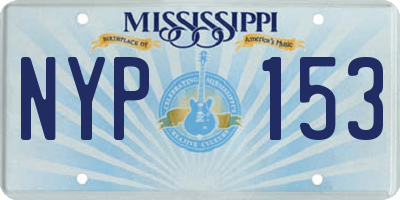 MS license plate NYP153