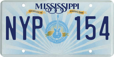 MS license plate NYP154