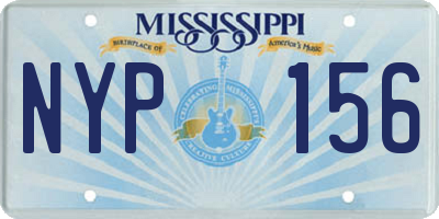 MS license plate NYP156