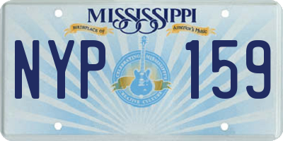 MS license plate NYP159