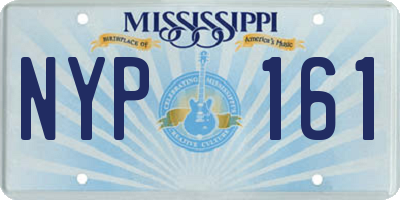 MS license plate NYP161