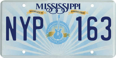 MS license plate NYP163
