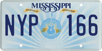 MS license plate NYP166