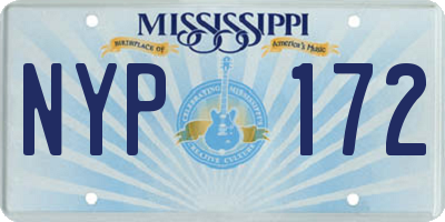 MS license plate NYP172