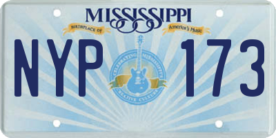 MS license plate NYP173