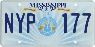 MS license plate NYP177