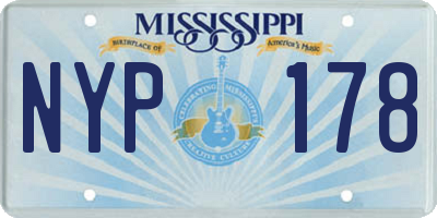 MS license plate NYP178