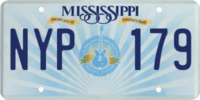 MS license plate NYP179