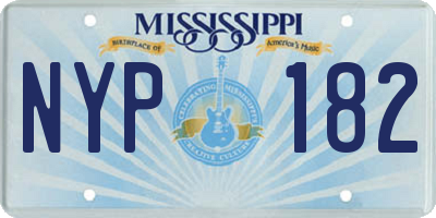 MS license plate NYP182