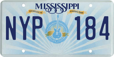 MS license plate NYP184