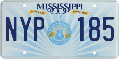 MS license plate NYP185