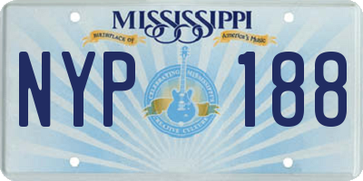 MS license plate NYP188