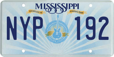 MS license plate NYP192