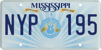 MS license plate NYP195