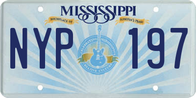 MS license plate NYP197