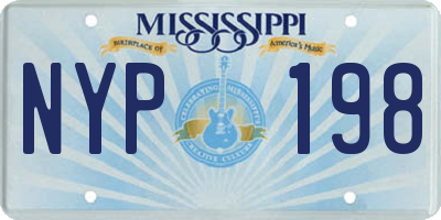MS license plate NYP198