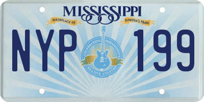 MS license plate NYP199