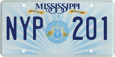 MS license plate NYP201