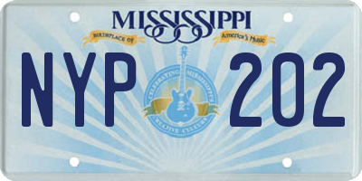 MS license plate NYP202