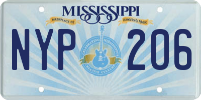 MS license plate NYP206