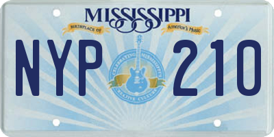 MS license plate NYP210