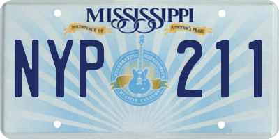 MS license plate NYP211