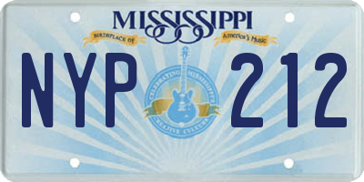 MS license plate NYP212