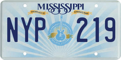 MS license plate NYP219