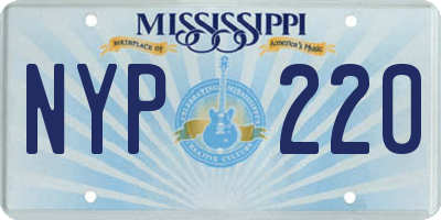 MS license plate NYP220