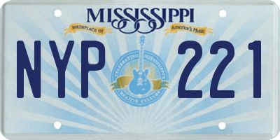 MS license plate NYP221