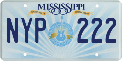 MS license plate NYP222