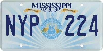 MS license plate NYP224