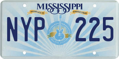 MS license plate NYP225