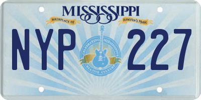 MS license plate NYP227