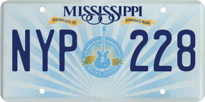MS license plate NYP228