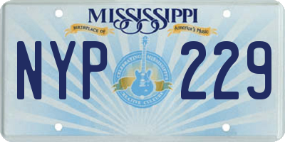 MS license plate NYP229