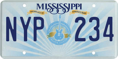 MS license plate NYP234