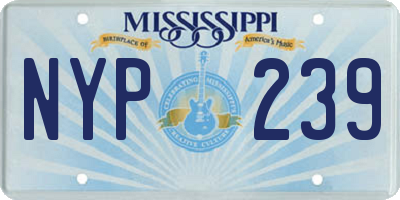 MS license plate NYP239