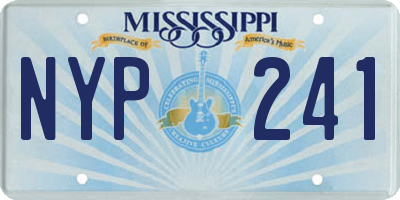 MS license plate NYP241