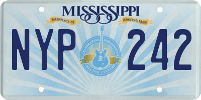 MS license plate NYP242